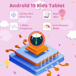 kotsren KT1026 - Android 15 kindertablet - 10.1 inch - 20(3+17)GB RAM/128GB ROM– 5000mAh - Roze — thumbnail 5