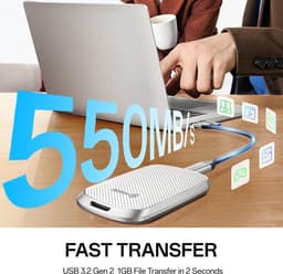 Draagbare Externe SSD 512GB USB-C 5Gbps - Compacte Externe Harde Schijf — thumbnail 5