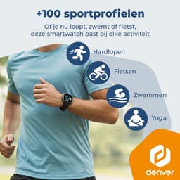 Denver Smartwatch - Android & iOS - Volledige Belfunctie - 100 Sportmodi - Sporthorloge - Hartslagmeter - Bloeddrukmeter - Stappenteller - SWC195 — thumbnail 5
