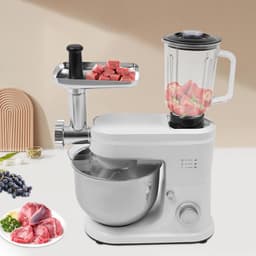 Keukenmachine Mixer - Blender Sapper - Bakken en Mixen - Krachtige 1500W Motor - 6L Kom Capaciteit - Wit — thumbnail 2