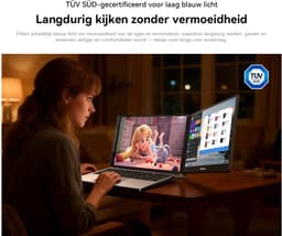 Blackview SCM5 Draagbare Monitor - 14-inch FHD Scherm - Uitbreidingsscherm voor Laptops 13-17,3 inch - Ultradun Ontwerp - 100W PD Snelladen - Plug & Play - Grijs — thumbnail 4