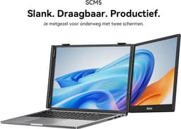 Blackview SCM5 Draagbare Monitor - 14-inch FHD Scherm - Uitbreidingsscherm voor Laptops 13-17,3 inch - Ultradun Ontwerp - 100W PD Snelladen - Plug & Play - Grijs — thumbnail 3