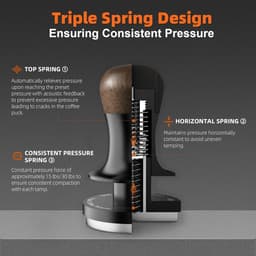 Espressotamper 58,5 mm met constante druk en geluidssignaal - 30 lb — thumbnail 3