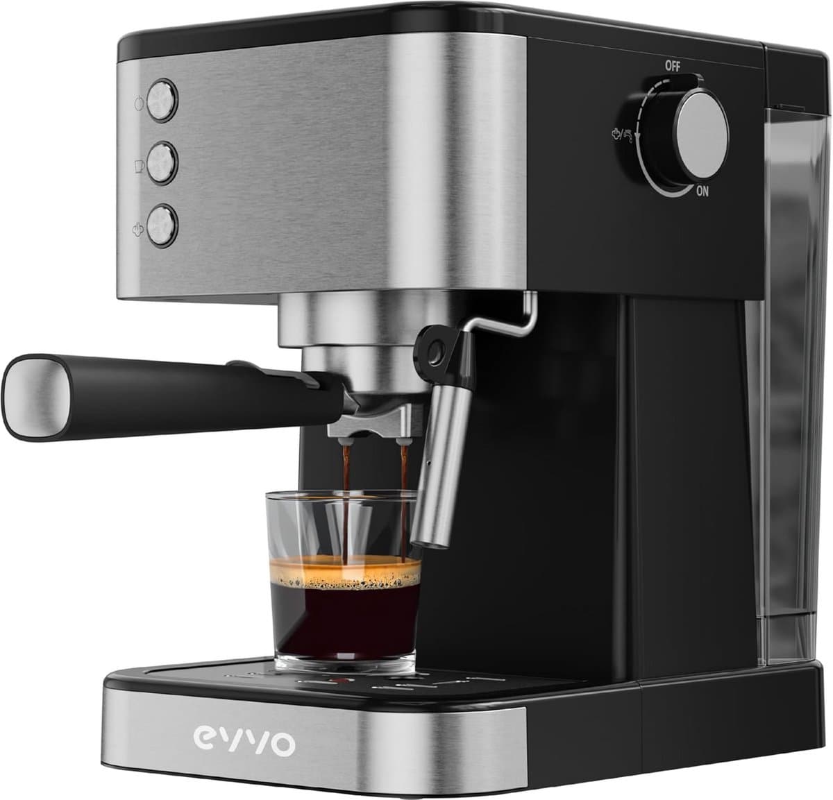 Krachtig Espressomachine met 20 Bar Druk - RVS Behuizing, Geschikt voor Espresso en Cappuccino — afbeelding 1