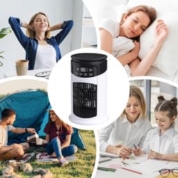Draagbare Airco - Mini Ventilator - Persoonlijke Koeling - 300ml Tank - 18.5x17x18.5cm — thumbnail 3