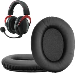 kwmobile 2x oorkussens geschikt voor Kingston HyperX Cloud II 2 / Cloud III 3 / III S / 3S - Earpads voor koptelefoon in zwart — thumbnail 1