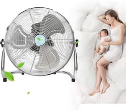 Staande Ventilator - Vloerventilator Krachtig - Ruimte Koelen - Drie Snelheden - 56 cm - Zwart — thumbnail 5