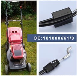 Dailygoods- Motorremkabel 1295mm - Compatibel met Mountfield 45HP/45PD - Kabelmouw 1092mm - Metaal - Zwart - Vervangingskabel voor grasmaaier - Grasmaaierkabel — thumbnail 4