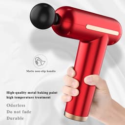 Muscle Massage Gun Mini Fascia Gun can be charged by USB, Deep Tissue Muscle Massager, Portable Fascia Gun 6 Massage Head 3 Speed Adjustment,Black — thumbnail 5