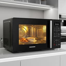 Combimagnetron met grill - Hetelucht oven airfryer - Snel maaltijden bereiden - 4-in-1 functie - 23 Liter - Zwart — thumbnail 4