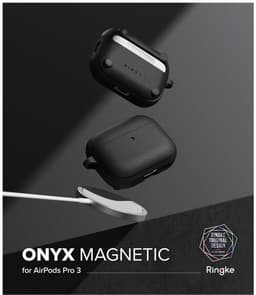 Ringke Onyx Magnetic Hoesje Geschikt voor Apple AirPods Pro 3 - Zwart — thumbnail 3