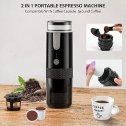 Dailygoods - Draagbare Koffiezetapparaat - Handkoffiezetapparaat - Ideaal voor Reizen - Compact en Lichtgewicht - Elektrische Espressomachine - Geschi — thumbnail 5