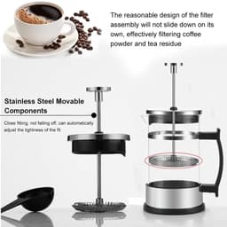 Allecto - Handperskoffiepot - Hittebestendig borosilicaatglas - Dubbele filtratie - Rood - Handmatig koffiezetten - Vaatwasserbestendig - Geschikt ... — thumbnail 2