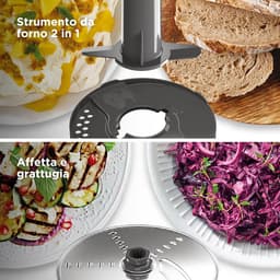 Keukenmachine - Foodprocessor Keukenrobot - Maaltijden Bereiden - 1000 Watt Vermogen - 3 Liter Kom - Wit — thumbnail 3