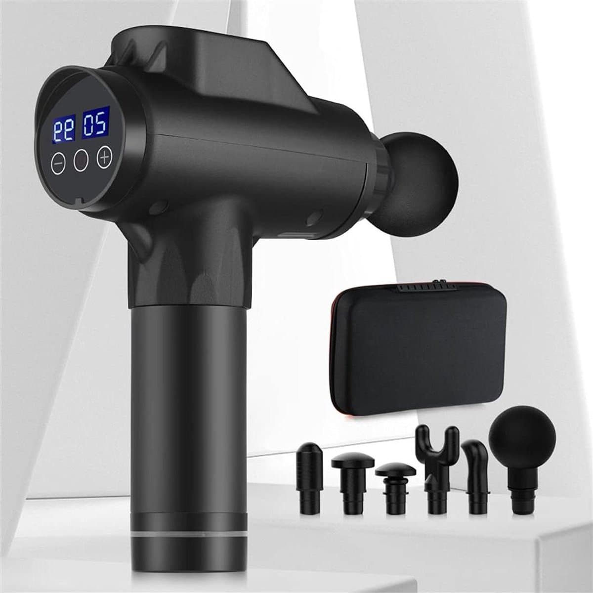 Massage Gun - Spier Stimulator - Spierherstel - Geluidsarm - 22 x 16 x 6cm - Zwart — afbeelding 1