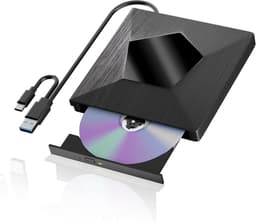 Externe Blu-ray Schijf - Optische Drive - Films en Data - USB 3.0 Type-C - Draagbaar Ontwerp - Zwart — thumbnail 1