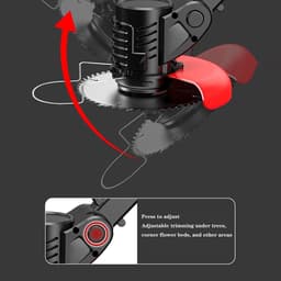 Elektrische Grasmaaier - Handgrasmaaier Tuinmaaier - Gazon Onderhoud - Draadloos Werken - 35 cm Snijbreedte - Zwart — thumbnail 4