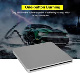 Externe DVD Brander - Draagbare Drive - Bestanden Archiveren - Stille Werking - 20 x 17 x 3 cm - Zwart — thumbnail 4