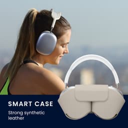 kwmobile cover voor over-ear koptelefoon - Compatibel met Apple AirPods Max / AirPods Max 2 - Van polyester - In lichtgrijs — thumbnail 3
