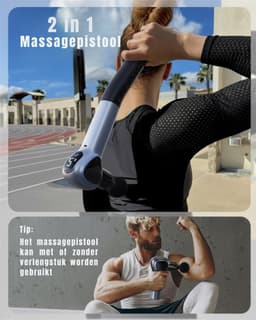 TIM® Massage Gun - Massage Pistool - Massage Gun Professioneel - Massage-gun - Zwart - 13cm x 7cm x 37cm — thumbnail 3
