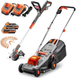 FUXTEC 20V oplaadbare tuinset FX-E1RM20ECO-SET & FX-E1RT20-SET | oplaadbare grasmaaier en grastrimmer | verwisselbare accu | 30 cm maaier — thumbnail 1