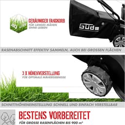 Benzine Grasmaaier - Gazonmaaier Outdoor - Middelgroot Gras - Lichtgewicht Manoeuvreerbaar - 40 cm Snijbreedte - Zwart Rood — thumbnail 4