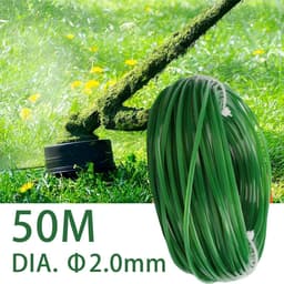 Cosensi - Dailygoody - Grassnijder - Trimmerlijn - Robuust nylon - 50 m - Nylondraad - Geschikt voor tuinieren, bosmaaier, grasmaaier - Groen — thumbnail 4
