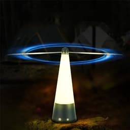 Vliegenventilator met LED - Muggenverjager - Buitenactiviteiten - USB Oplaadbaar - 26 cm hoog - Zwart — thumbnail 4
