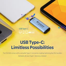 Snelle Externe Draagbare SSD 512GB USB-C 10 Gbit/s Compact Blauw — thumbnail 4