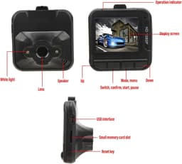 Auto Recorder - Dashcam Rijcamera - Veilig Autorijden - 1.6 Inch Display - 1080P HD - Zwart — thumbnail 4