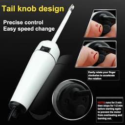 Elektrische groenteboor - Fruitgraver - Moeiteloos koken - Instelbare snelheid - 9 Centimeter - Wit — thumbnail 5