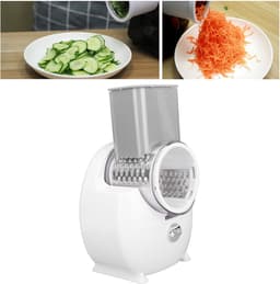 Elektrische Rasp - Keukenmachine Snijder - Groenten Voorbereiden - Eén Knop Bediening - 1.4 Kilogram - Zilver — thumbnail 5