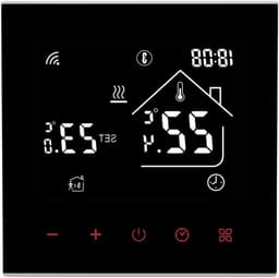 Slimme Thermostaat - Vloerverwarming Bediening - Energie Besparen - App Bediening - AC 90-240V - Zwart — thumbnail 1