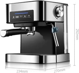 Espressomachine - Koffiezetapparaat - Thuis barista - 20 bar druk - Halfautomatisch - Zwart — thumbnail 4