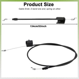 Dailygoods- Motorcontrolekabel Reserveonderdeel - Compatibel met Craftsman/Husqvarna/Poulan - Voor Roper/Weed Eater - Geschikt voor grasmaaier - Onderdeelnummer 183281/198463 - Grasmaaierkabel — thumbnail 3