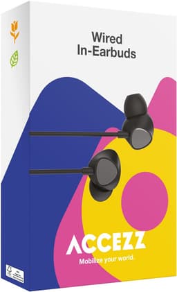 Accezz In-ear oordopjes - Bedrade oordopjes - AUX / 3,5 mm Jack aansluiting - Zwart — thumbnail 2