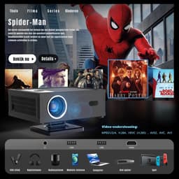 MIRA® Mini beamers - Projector - Mini beamer - Zwart - 23cm x 18cm x 9cm — thumbnail 3