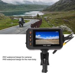 Dailygoody - 3 Inch Motorfiets Dashcam - 1080P Dubbele Camera - Waterdichte Rijrecorder - Geschikt voor Motoren - Ondersteuning Lusopname - Parkeerbew.. — thumbnail 2