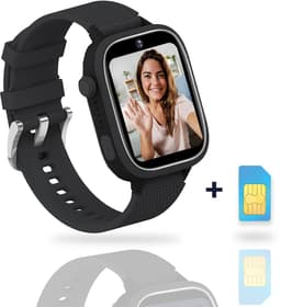 AngelTech Ultra GPS Horloge Kind Met Simkaart 4G – SOS knop – Smartwatch Kinderen – Whatsapp - HD Camera en Videobellen – Smartwatch Kind – GPS Tracker Kind – Smartwatch Kids - Elke polsmaat - Zwart — thumbnail 1
