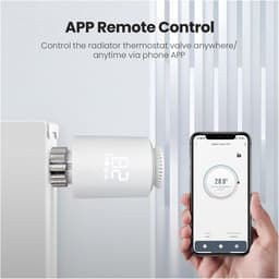Radiator Thermostaat - Thermostaatkraan Temperatuurregelaar - Energie Besparen - App en Spraakbediening - M30x1.5mm - Wit — thumbnail 5