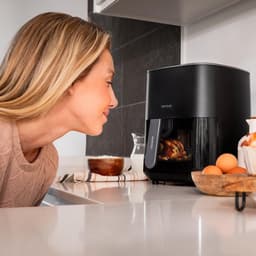 Heteluchtfriteuse met Venster - Airfryer Gezond - Gezond Koken - 65 Liter Capaciteit - 1700 Watt - Zwart — thumbnail 5