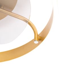 QAZQA maddy - Dimbare LED Plafondventilator met Verlichting | Lamp en Afstandsbediening - 1 lichts - Ø 50 cm - Goud/messing - Woonkamer | Slaapkamer | Keuken — thumbnail 5