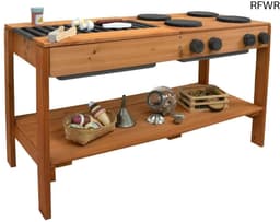 RFWR® Modderkeuken voor kinderen - Buitenkeuken met grill en opbergruimte — thumbnail 1