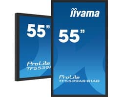 iiyama TF5539AS-B1AG beeldkrant Kiosk-ontwerp 138,7 cm (54.6") LED 435 cd/m² 4K Ultra HD Zwart Touchscreen Type processor Android 11 24/7