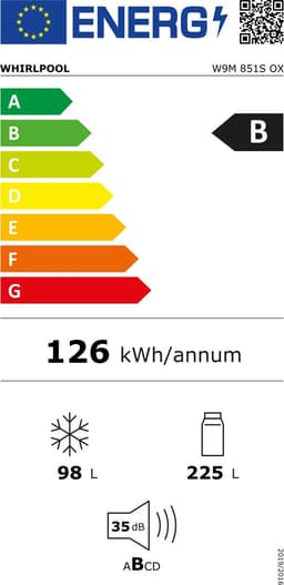 Whirlpool W9M 851S OX Vrijstaand 323 l Roestvrijstaal — thumbnail 2