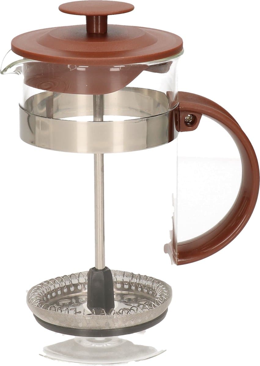Cafetiere French Press koffiezetter - 350 ml - bamboe - Koffiezetapparaat voor verse koffie - 16 x 9 x 18 cm — afbeelding 1