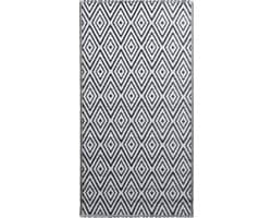vidaXL - Buitenkleed - ARAKIL - 120x180 - cm - PP - wit - en - zwart