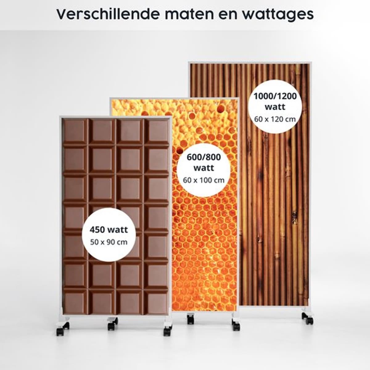 Vrijstaande Beeldverwarming - 1200 Watt Vlammenmotief - 18-29 m² Verwarmingsbereik - Elektrisch - Binnen - Mobiele Infraroodverwarming — afbeelding 1