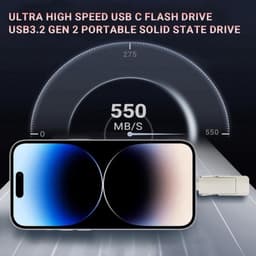Snelle externe flashdrive - 512 GB SSD - USB-C en USB-A — thumbnail 3