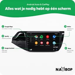 Navibop Autoradio geschikt voor Kia Ceed 2012 t/m 2018 - Draadloos Apple CarPlay & Android Auto - 9 inch touchscreen - Android 15 - 4GB/64GB - Navigatie - Bluetooth - DAB+ ready - 2 din - 2012 2013 2014 2015 2016 2017 2018 — thumbnail 3